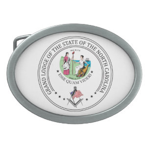 Freemasonry lodge of the state of North Carolina Belt Buckle