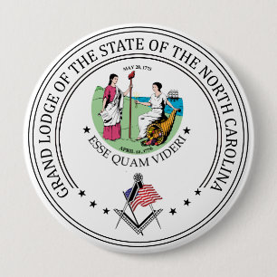 Freemasonry lodge of the state of North Carolina Button
