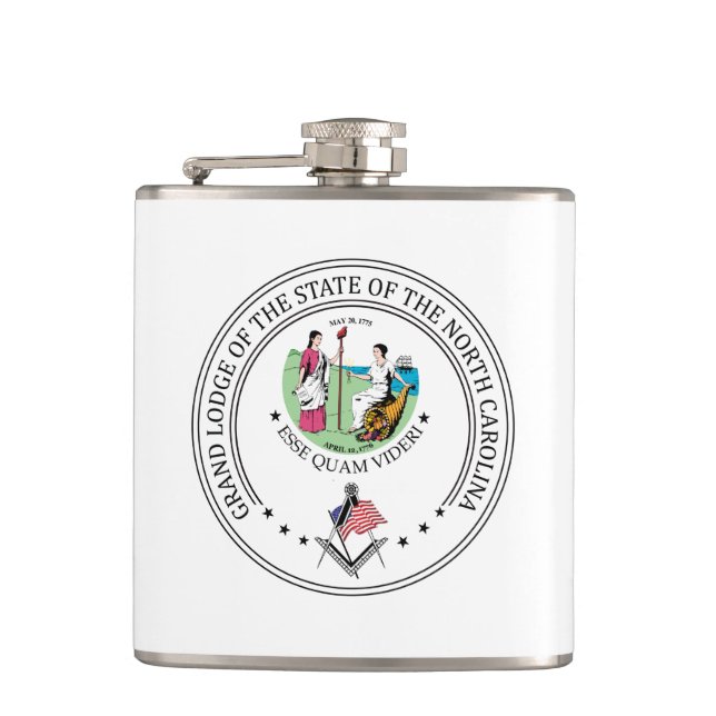 Freemasonry lodge of the state of North Carolina Flask (Front)
