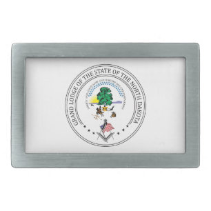 Freemasonry lodge of the state of North Dakota Belt Buckle