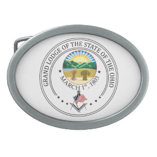 Freemasonry lodge of the state of Ohio Belt Buckle