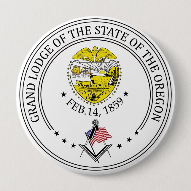 Freemasonry lodge of the state of Oregon Button (Front)