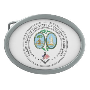 Freemasonry lodge of the state of South Carolina Belt Buckle