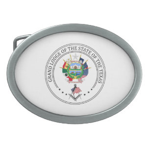 Freemasonry lodge of the state of Texas Belt Buckle