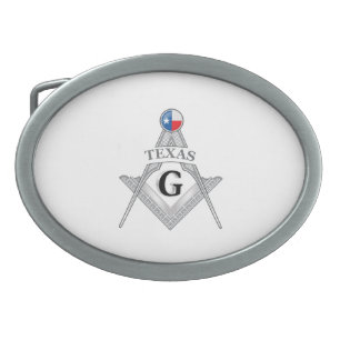 Freemasonry lodge of the state of Texas Belt Buckle