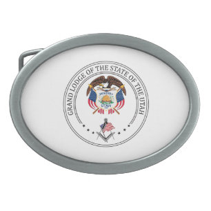 Freemasonry lodge of the state of Utah Belt Buckle