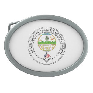 Freemasonry lodge of the state of Vermont Belt Buckle