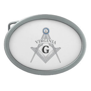 Freemasonry lodge of the state of Virginia Belt Buckle