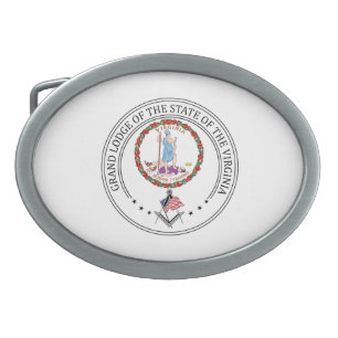 Freemasonry lodge of the state of Virginia Belt Buckle