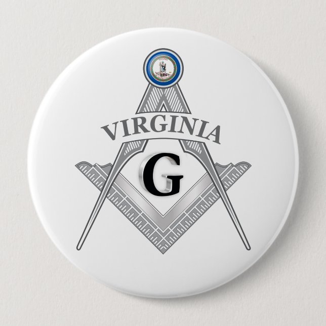 Freemasonry lodge of the state of Virginia Button (Front)