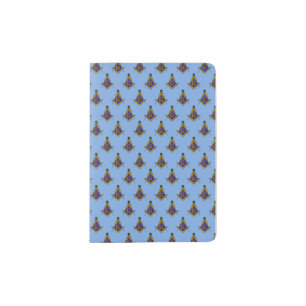 Freemasonry Pattern (Blue) Passport Holder
