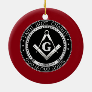 Freemasonry seal ceramic ornament
