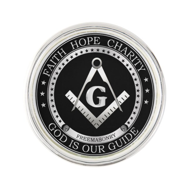 Freemasonry seal lapel pin (Front)