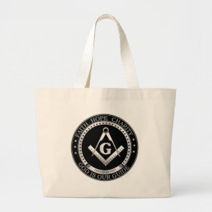 Freemasonry seal large tote bag