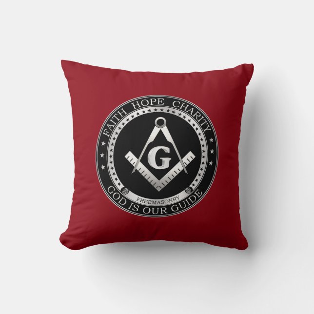 Freemasonry seal throw pillow (Front)