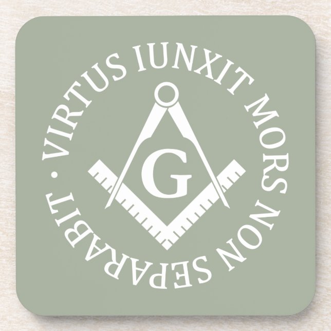 Freemasonry sign beverage coaster (Front)