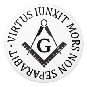 Freemasonry sign ceramic knob