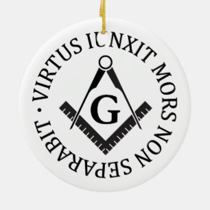 Freemasonry sign ceramic ornament