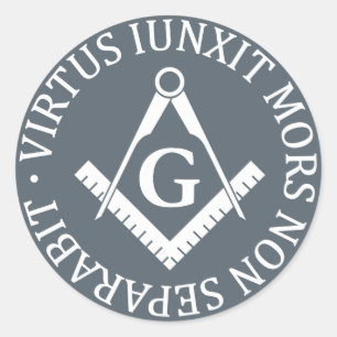Freemasonry sign classic round sticker