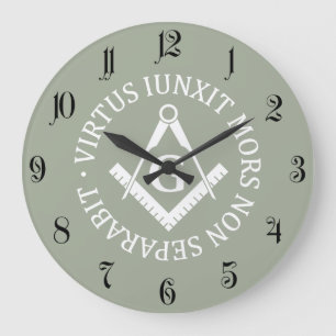 Freemasonry sign large clock