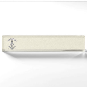 Freemasonry sign nameplate