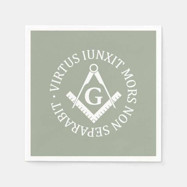 Freemasonry sign paper napkins (Front)