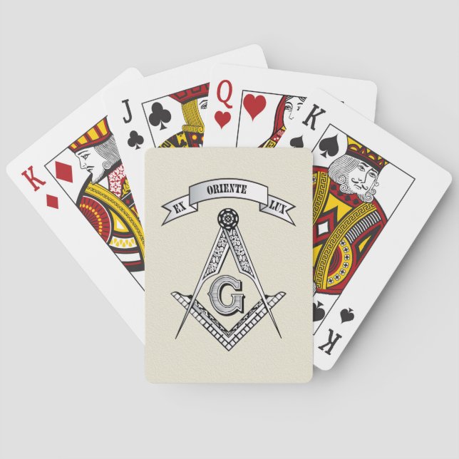 Freemasonry sign poker cards (Back)