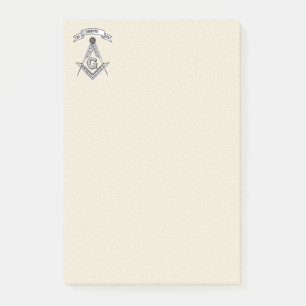 Freemasonry sign post-it notes