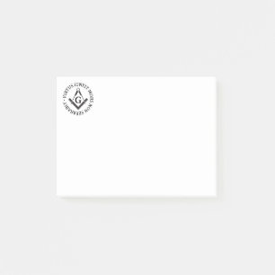 Freemasonry sign post-it notes