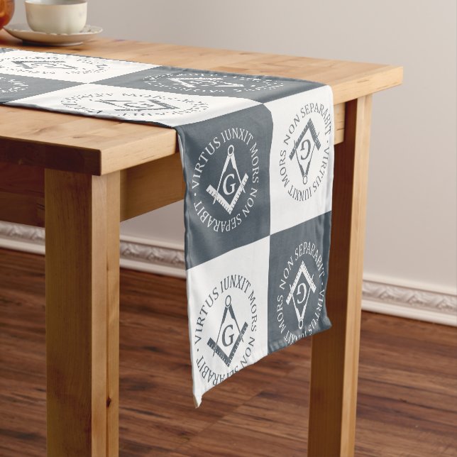 Freemasonry sign short table runner (In Situ)