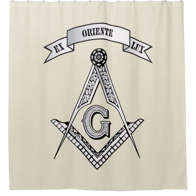 Freemasonry sign shower curtain (Front)