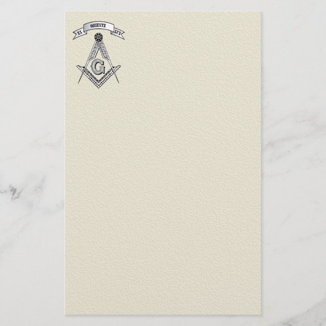 Freemasonry sign stationery (Front)