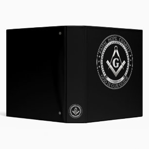 Freemasonry symbol 3 ring binder