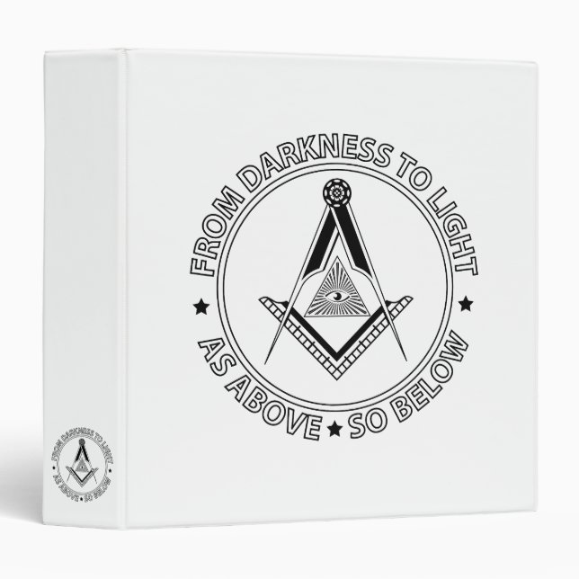 Freemasonry symbol 3 ring binder (Front/Spine)