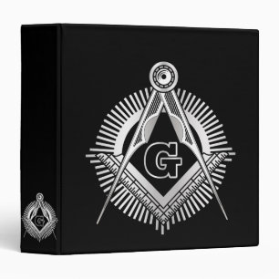 Freemasonry symbol 3 ring binder