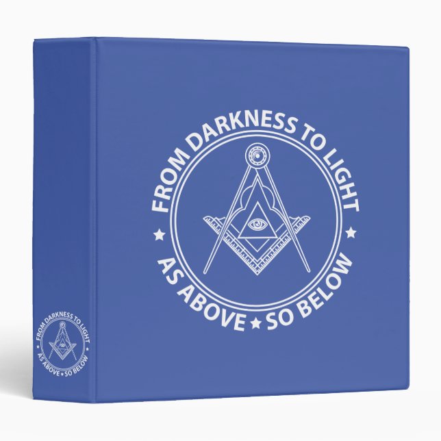 Freemasonry symbol 3 ring binder (Front/Spine)