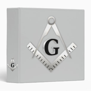 Freemasonry symbol 3 ring binder