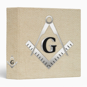 Freemasonry symbol 3 ring binder