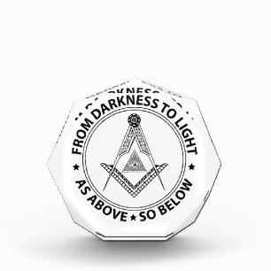 Freemasonry symbol acrylic award