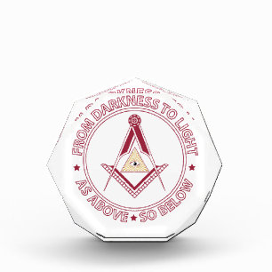 Freemasonry symbol acrylic award