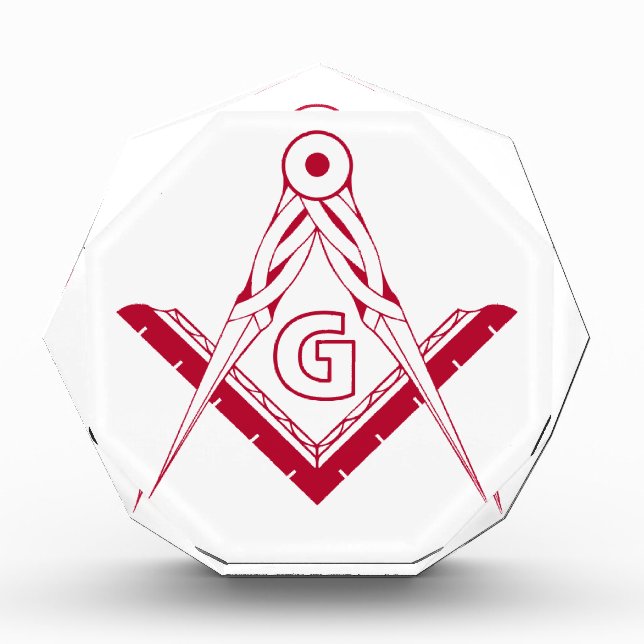 Freemasonry symbol acrylic award (Front)