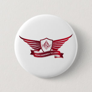 Freemasonry symbol and shield button