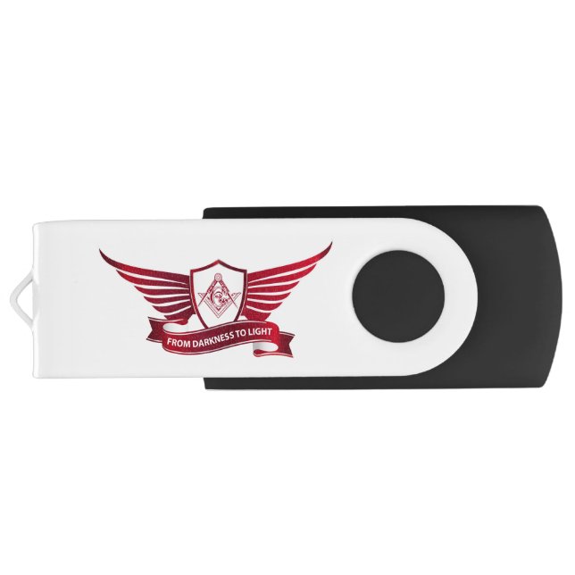 Freemasonry symbol and shield flash drive (Back)