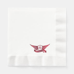 Freemasonry symbol and shield napkins