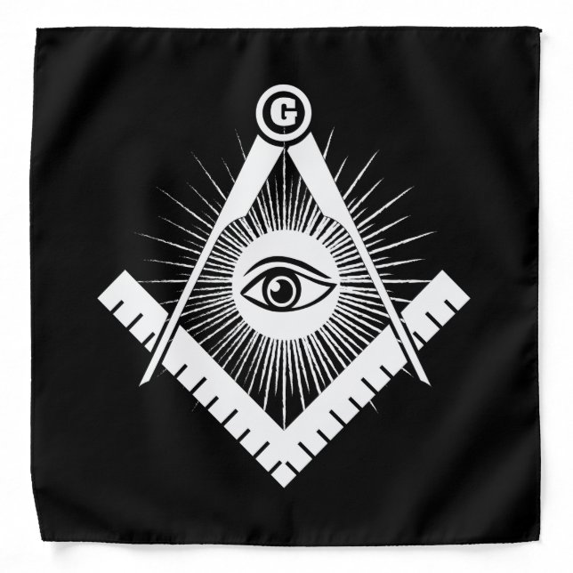 Freemasonry symbol bandana (Front)
