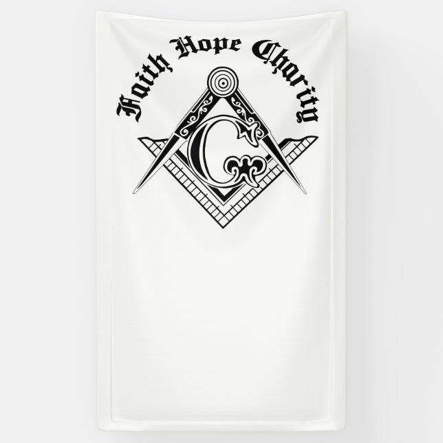 Freemasonry symbol banner (Vertical)