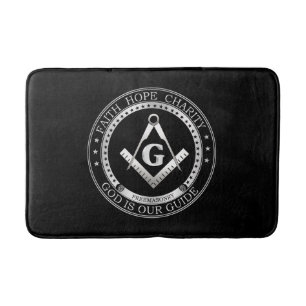 Freemasonry symbol bath mat