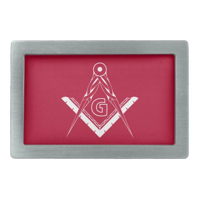 Freemasonry symbol belt buckle (Front)