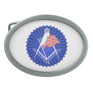 Freemasonry symbol belt buckle