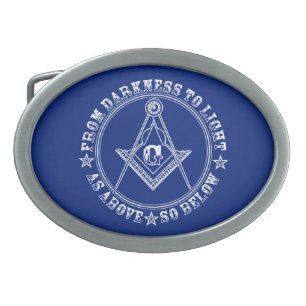 Freemasonry symbol belt buckle